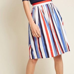 ModCloth striped midi skirt NWOT